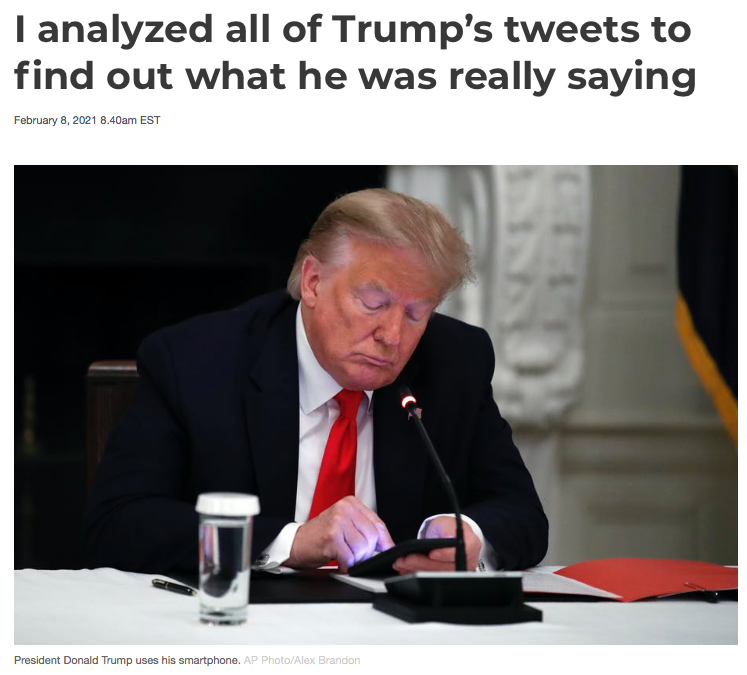 Trump’s Tweets analyzed